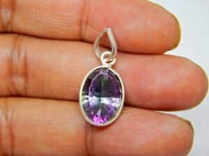 Mystic Quartz Pendant ,925 sterling silver pendant-silver jewelry-gemstone mystic quartz-gift for her P0021-GS