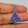 Natural Amethyst pendant,925 Sterling Silver Jewelry Pendant With Gemstone Amethyst cut For Girls & Women Gift Rings P0060-GS