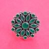 Natural Green onyx Rings 925 Sterling Silver Jewelry Ring With Gemstone green onyx Faceted For Girls & Women Gift Rings R0090-GS
