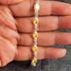 Natural citrine bracelet in 925 sterling silver, Bezel bracelet, citrine bracelet, gemstone bracelet, sparkling bracelet, tennis bracelet BR0103-GS