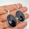 Black Onyx Earring in 925 Sterling Silver, Gemstone Jewelry, Dangle Gemstone Earring, Black earring, Onyx Jewelry, Black Dandle Earring E0702-GS