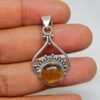 Tiger Eye Pendant-925 Sterling Silver Jewelry- Gemstone Tiger Eye-Cabochon Handmade- For Girls & Women Gift Pendant, Gift for her P0017-GS