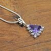 Amethyst Pendant Necklace , 925 Silver Necklace , Amethyst Necklace , Teardrop Necklace , Dainty Pendant , Bridesmaid Necklace , Gift Item P0039-GS