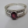 Dainty Rhodolite Garnet Ring 925 Silver ring Minimalist Ring Wedding Jewelry Gift For Her Statement Ring Cubic Zirconia Ring Garnet Ring R0328-GS