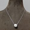 Dainty Pearl Stacking Necklace in 925 Silver Bezel Necklace Wedding Necklace Fresh Water Pear Necklace Gift For Her Minimalist Necklace NL0104-GS