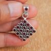 Natural garnet pendant , 925 sterling silver , gemstone jewelry , handmade pendant, gift for her , women pendant P0015-GS