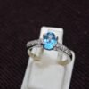 Natural London Blue Topaz Rings in 925 sterling Silver, December Birthstone Ring, 925 Sterling Silver Jewelry Ring, Blue Topaz Ring R0130-GS