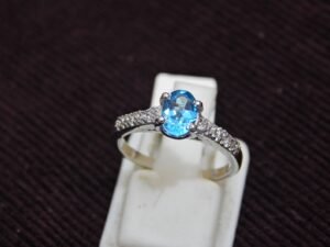 Natural London Blue Topaz Rings in 925 sterling Silver, December Birthstone Ring, 925 Sterling Silver Jewelry Ring, Blue Topaz Ring R0130-GS