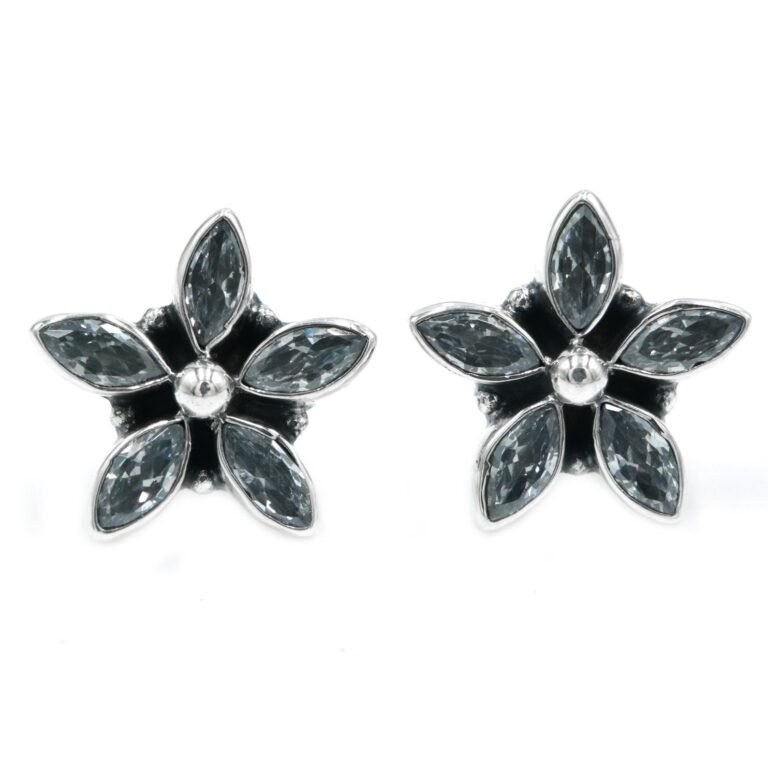 Cubic Zircon Earring stud 925 Sterling Silver Jewelry earring stud With gemstone zircon faceted for Girls Women gift item, handmade earring E0630-GS
