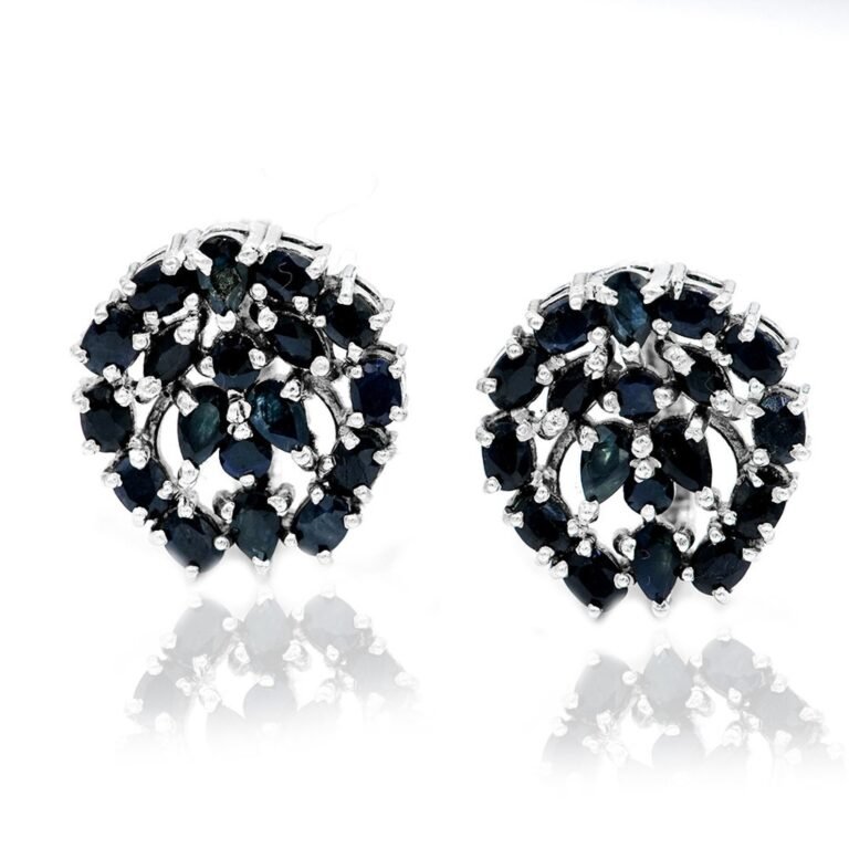 Sapphire Studs, Sapphire Earrings, Stud Earrings, Birthstone Earrings, Blue Earrings, Baguette Earrings, Tiny Studs, September Birthstone E0595-GS