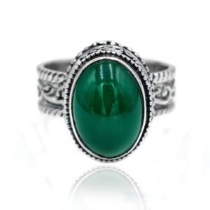 Green Onyx Ring, Handmade Ring, 925 Silver Ring, Statement Ring, Women Ring, Dainty Ring, Natural Green Onyx, Boho Ring, Green Onyx Jewelry R0022-GS