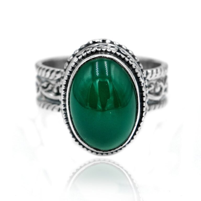 Green Onyx Ring, Handmade Ring, 925 Silver Ring, Statement Ring, Women Ring, Dainty Ring, Natural Green Onyx, Boho Ring, Green Onyx Jewelry R0022-GS