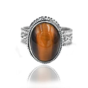 Natural Tiger Eye Ring, 925 Sterling Silver Ring , Handmade Silver Ring , Designer Oval Tiger Eye Ring , Anniversary Ring , Promise Ring R0023-GS