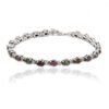 Tourmaline Tennis Bracelet, Silver jewelry,925 Sterling Silver Bracelet ,Gift, Handmade, Gemstone- faceted BR0102-GS