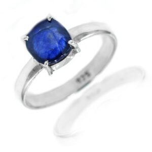 Natural Blue Sapphire in 925 Sterling Silver, Engagement Ring Gift Ring, Blue Sapphire Jewelry handmade ring gift for her R0333-GS