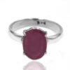 Natural Ruby Dainty Ring, 925 Sterling Silver, Minimalist Ring, Engagement Ring, Solitaire Ring, Wedding Jewelry, Statement Ring, Gift Item R0295-GS