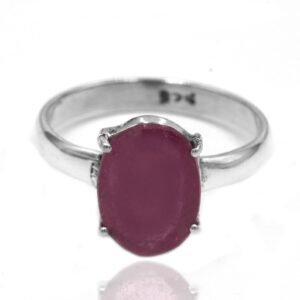 Natural Ruby Dainty Ring, 925 Sterling Silver, Minimalist Ring, Engagement Ring, Solitaire Ring, Wedding Jewelry, Statement Ring, Gift Item R0295-GS
