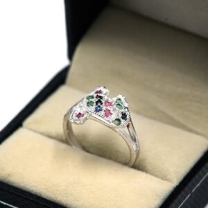 Dainty Multi Stone Ring , 925 Sterling Silver Ring , Minimalist Ring , Wedding Ring , Anniversary Gift , Multi Stone Ring , Gift For Her R0093-GS