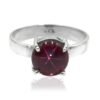 Natural Star Ruby Rings 925 Sterling Silver Jewelry ring with gemstone Star Ruby Cabochon ,Gift for her, Vintage Ring, Linde Star R0182-GS