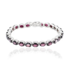 Amazing Quality Garnet Bracelet Rare Garnet Bracelet 925 Silver Bracelet Tennis Bracelet Women Red Garnet Bracelet January Birthstone Price BR0048-GS