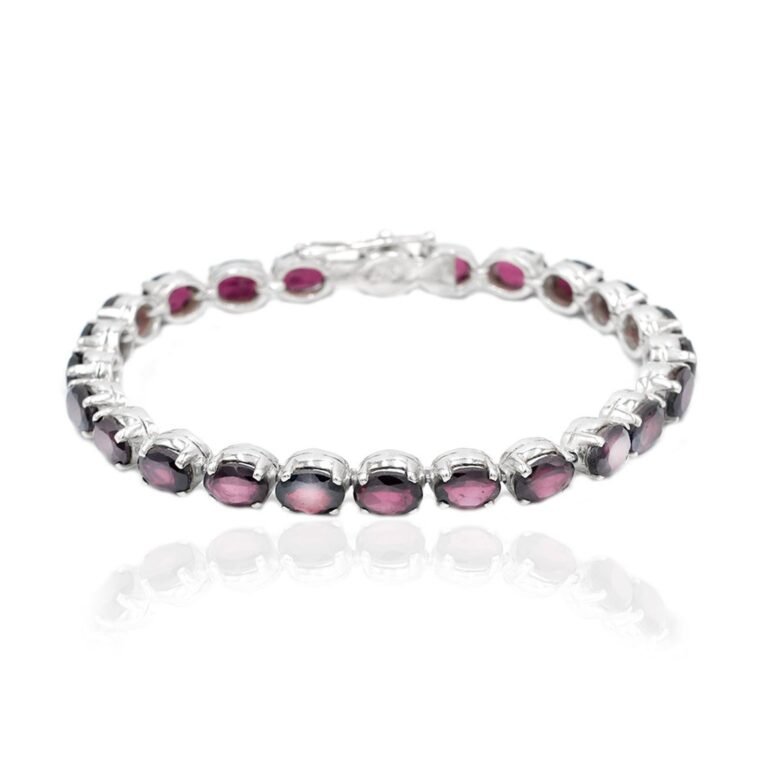 Amazing Quality Garnet Bracelet Rare Garnet Bracelet 925 Silver Bracelet Tennis Bracelet Women Red Garnet Bracelet January Birthstone Price BR0048-GS