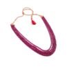 Natural Ruby Bridal Necklace, Wedding Jewelry , Traditional Necklace , Beaded Necklace , Gemstone Necklace , Gift For Her , Anniversary Gift NL0022-GS
