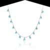 Dainty Choker Blue Topaz Necklace ,Gemstone Necklace , Wedding Jewelry , Gift Item , Topaz Necklace , Anniversary Gift , 925 Sterling Silver NL0111-GS