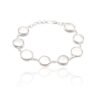Natural Coin Shape pearl Bracelet in 925 Sterling Silver, Vintage Bracelet, Bezel Bracelet, handmade Jewelry Genuine Pearl Silver Bracelet BR0104-GS