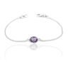 Natural Amethyst 925 Sterling Silver bracelet , Dainty Bracelet , Minimalist jewelry , Wedding Jewelry , Gift for Her , Anniversary Gift BR0066-GS