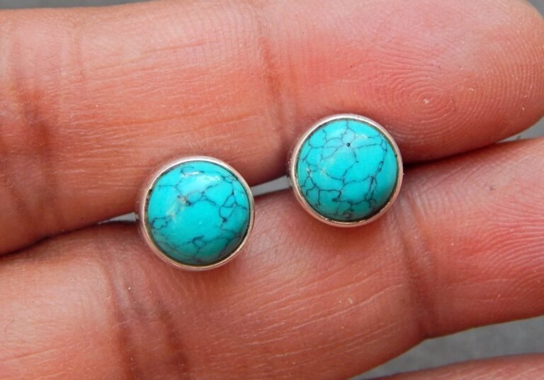 Turquoise Stud Earrings, Turquoise Earrings, Tiny Stud Earrings, Minimalist earrings, Small Studs, Turquoise Jewelry, Turquoise Studs, Gift E0618-GS