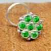 Natural green onyx nose ring stud , 925 sterling silver , gemstone nose ring , handmade nose ring, gift for her NR0012-GS