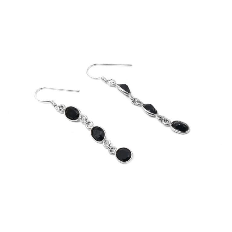 Black Onyx Earring 925 Sterling Silver Earring Dangle Drop Earring Gemstone Earring Gift For Her Delicate Earring Anniversary Gift Item E0500-GS