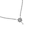 Natural Cubic Zirconia Mangalsutra Necklace 925 Sterling Silver Black Beads Silver Chain Gift For Her Traditional Necklace Gemstone Necklace NL0237-GS