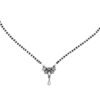 Natural Cubic Zirconia Mangalsutra Necklace 925 Sterling Silver Black Beads Silver Chain Gift For Her Traditional Necklace Gemstone Necklace NL0236-GS
