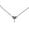 Ruby 925 sterling silver black beads chain necklace, gorgeous flower design pendant, traditional style brides mangalsutra necklace set NL0233-GS