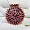 Natural Coral Necklace 925 Sterling Silver Necklace Pendant Necklace Gift for Her Pendant With Chain Engagement Necklace Anniversary Gift NL0132-GS