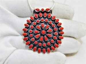 Natural Coral Necklace 925 Sterling Silver Necklace Pendant Necklace Gift for Her Pendant With Chain Engagement Necklace Anniversary Gift NL0132-GS