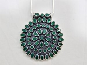 Green Onyx Necklace 925 Sterling Silver Necklace Pendant Necklace Gift for Her Pendant With Chain Engagement Necklace Anniversary Gift NL0131-GS