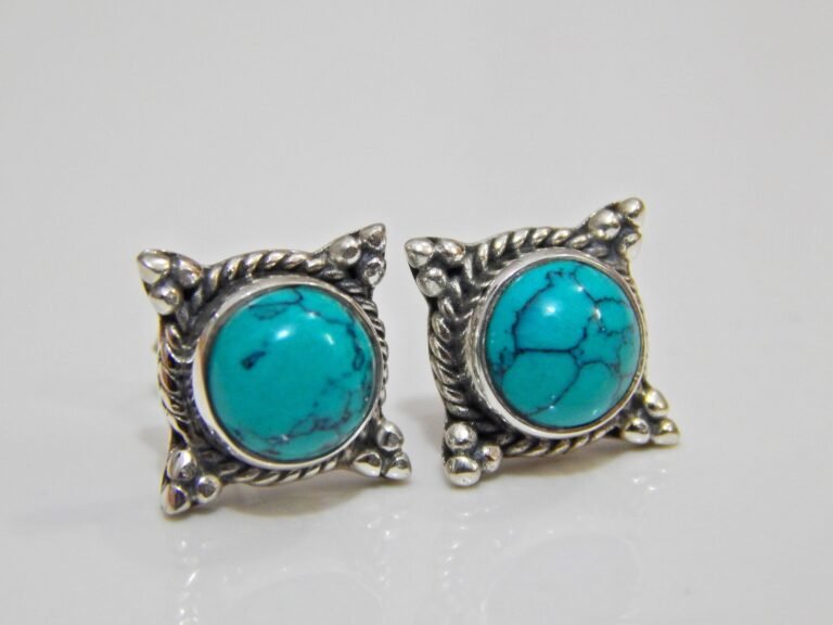 Turquoise Stud Earrings, Turquoise Earrings, Tiny Stud Earrings, Minimalist earrings, Small Studs, Turquoise Jewelry, Turquoise Earring Stud E0909-GS