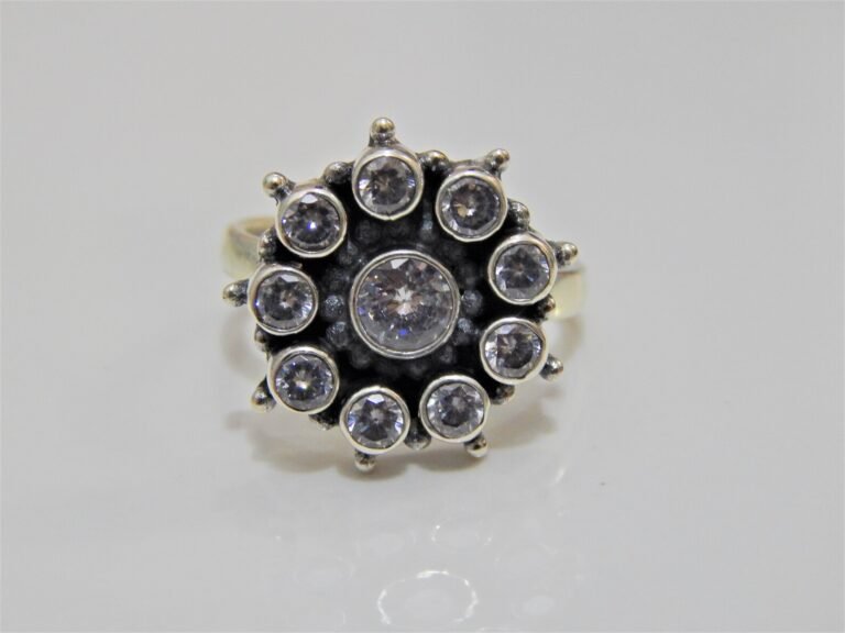 Zircon Rings ,925 Sterling Silver Jewelry ring with gemstone zircon for Girls & Women gift item R0059-GS