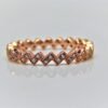Cubic Zirconia Ring Eternity Ring 925 Sterling Silver Jewelry, Rose Gold Finish Band Wedding Jewelry Gift For Her CZ Jewelry R0281-GS