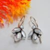 Fresh Water Pearl Earring Stud in 925 Sterling Silver, Minimalist Earring, Floral Earring Stud, Wedding Earring, Handmade Jewelry, Gift Item E0034-GS