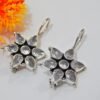 Cubic Zirconia Earring , 925 Sterling Silver Jewelry , Wedding Earring, Floral Jewelry With Gemstone Cubic Zirconia , Handmade Earring Gift E0021-GS