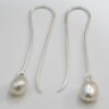 Large Baroque Pearl Earrings, 925 Sterling Silver Earrings, Small Frame Ball Pearl Earrings, Drop Fire Ball Pearl Earrings, Handmade Earring E0040-GS