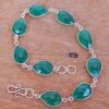 Green onyx Bezel Gemstone bracelet, Silver jewelry,925 Sterling Silver bracelet, Gift, Handmade bracelet, Green onyx Gemstone bracelet BR0183-GS