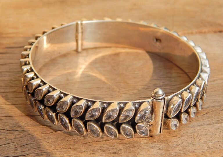 Zircon Gemstone Bangle, Silver jewelry,925 Sterling Silver Bangle, Gift, Handmade Bangle, Zircon Gemstone Bangle B0050-GS