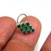 Dainty CZ Emerald Nose In 925 Sterling Silver Minimalist Jewelry, Gift Item Silver Nose Ring Emerald Jewelry Gift For Her Wedding Nose Ring NR0013-GS