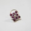 Dainty Ruby Nose Ring Stud in 925 Sterling Silver Minimalist Nose Stud Gift For Her Ruby Nose Stud Ruby Jewelry Silver Nose Ring Stud NR0015-GS