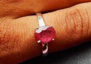 Natural Ruby Ring 925 Sterling Silver, Minimalist Ring, Handmade Ring, Men's and Woman's Ring, Wedding Jewelry, Pink Ring, Gift Ring R0310-GS