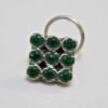 Natural green onyx nose ring stud , 925 sterling silver , gemstone nose ring , handmade nose ring, gift for her NR0017-GS